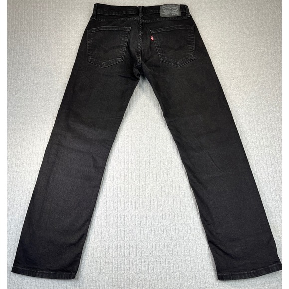Levi's 505 Regular Fit Jeans Men's W30 L30 (29X29 1/2 Black Denim straight leg - Picture 1 of 13